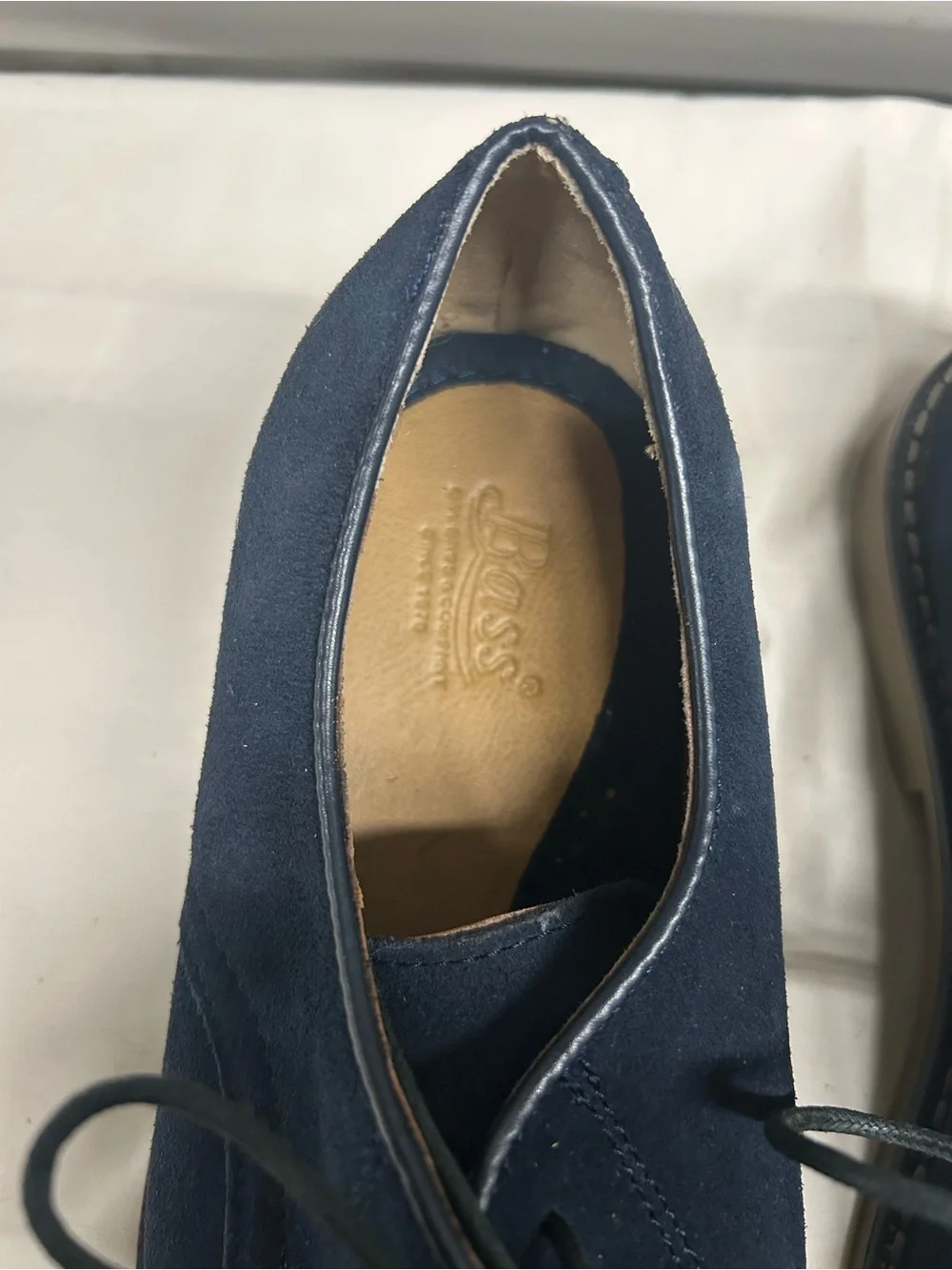 Bass suede upper